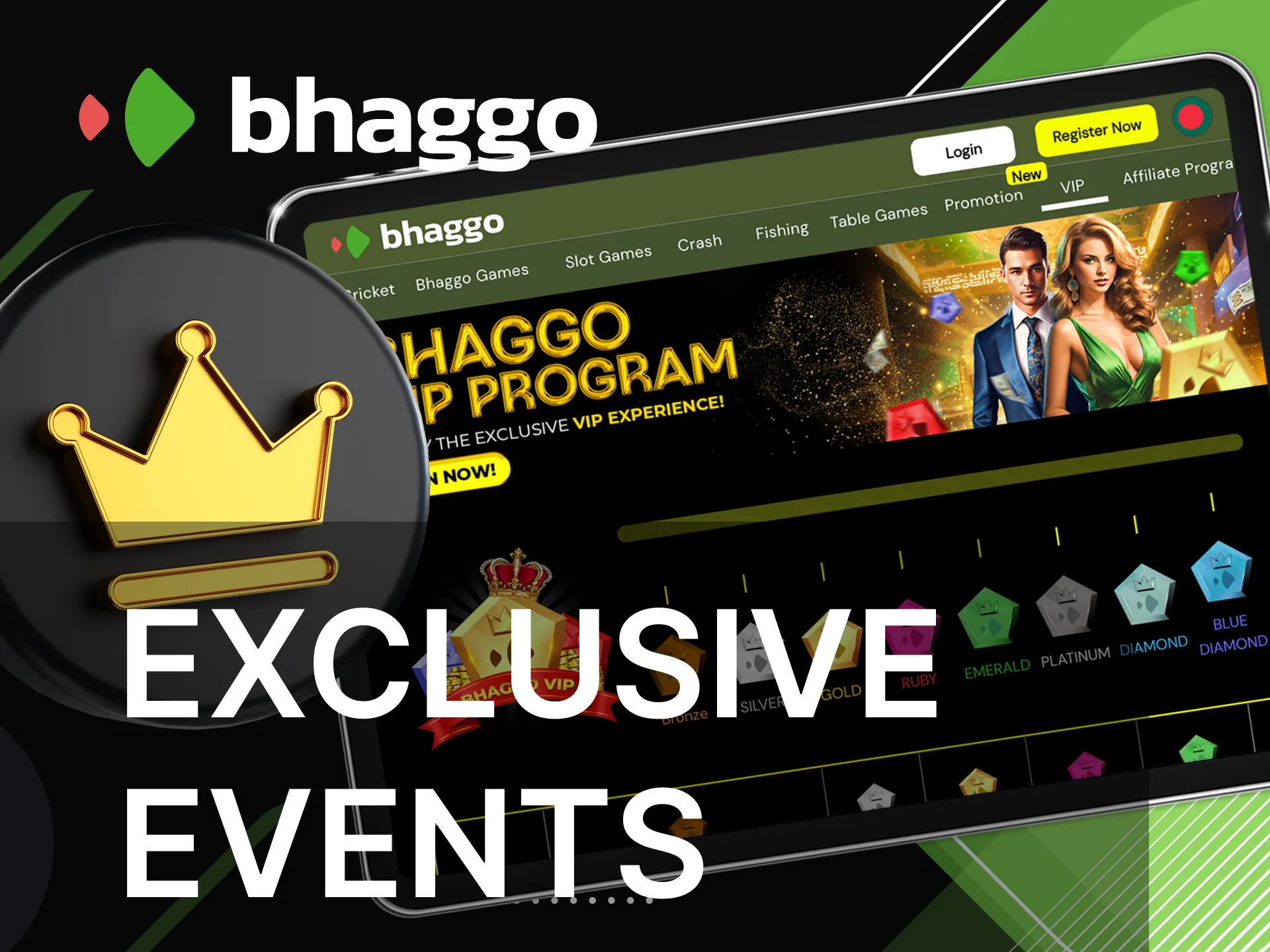 What events can members of the VIP club of the online casino Bhaggo participate in.